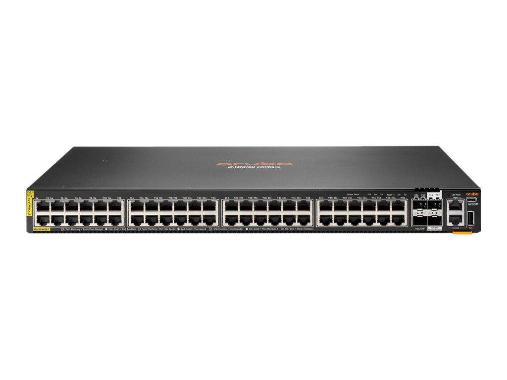 HPE Aruba 6200M 48G Class4 PoE 4SFP+ Switch - Switch - max. Stapelentfernung 10 km - L3 - managed - 48 x 10/100/1000 (Po