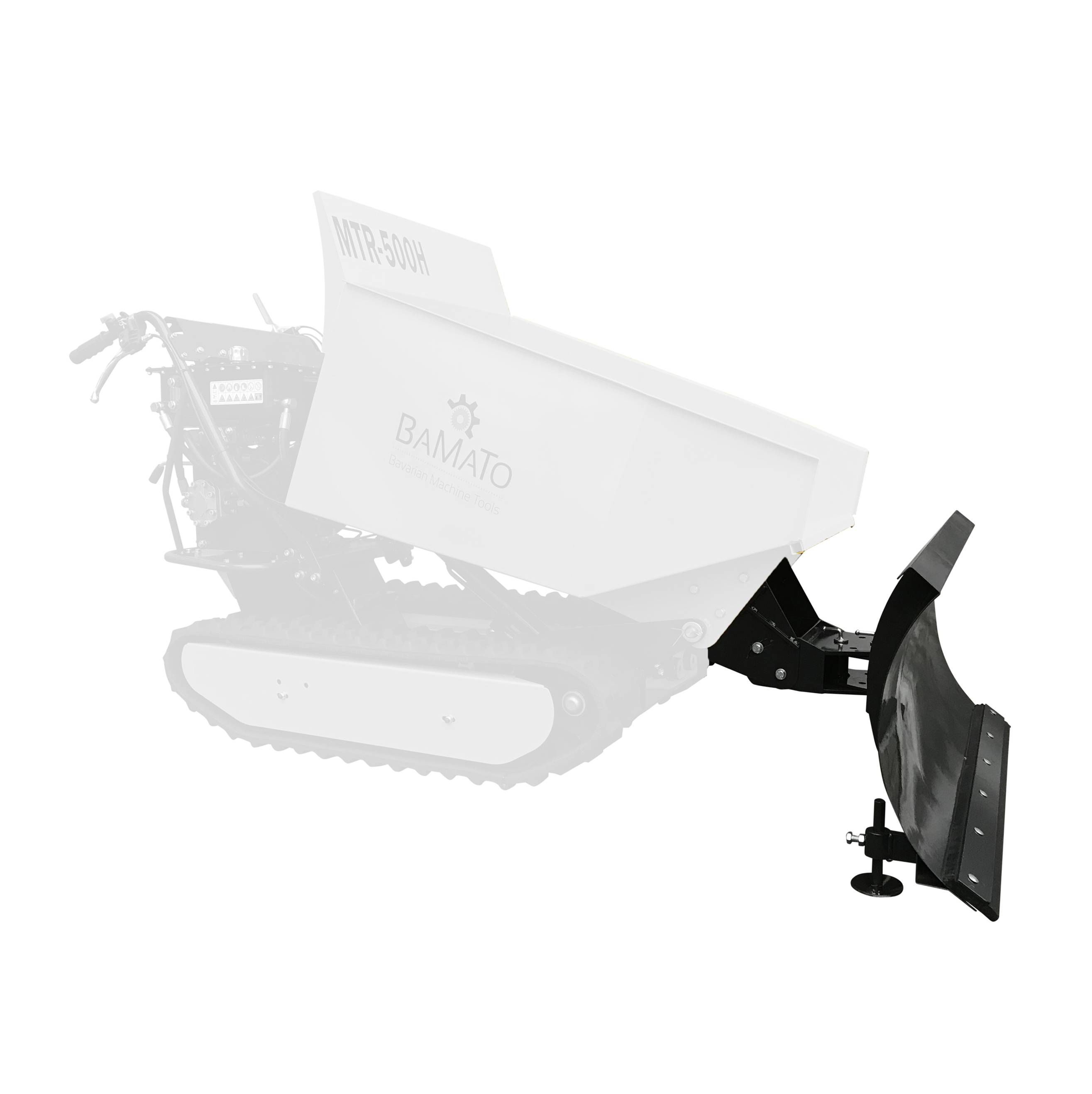 BAMATO höhenverstellbares Schneeschild für Raupendumper MTR-500H und MTR-500PRO