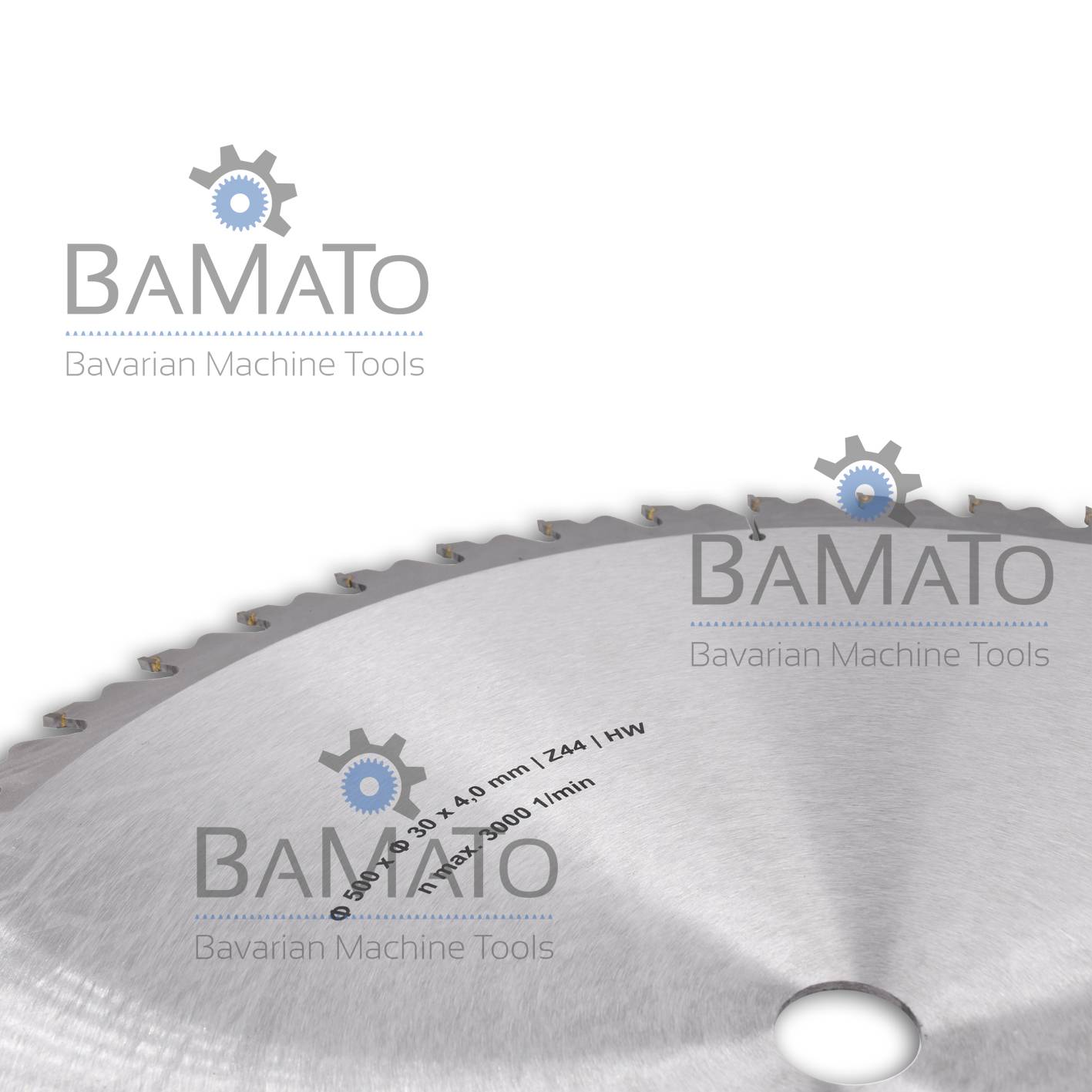 BAMATO Sägeblatt 500mm mit 44 HM Zähnen, 30 mm Bohrung