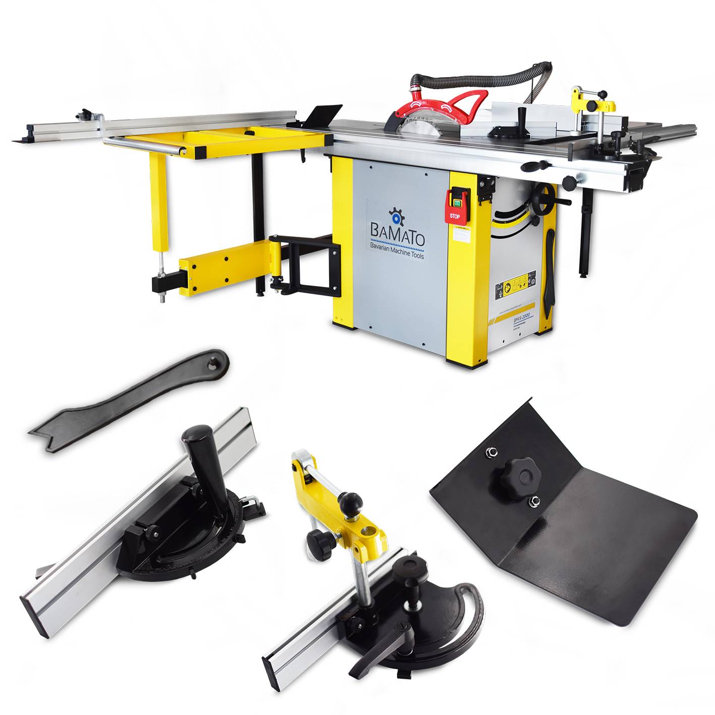 BAMATO Formatkreissäge BFKS-2000 inkl. XXL-Lieferumfang und serienmäßiger Vorritzeinheit