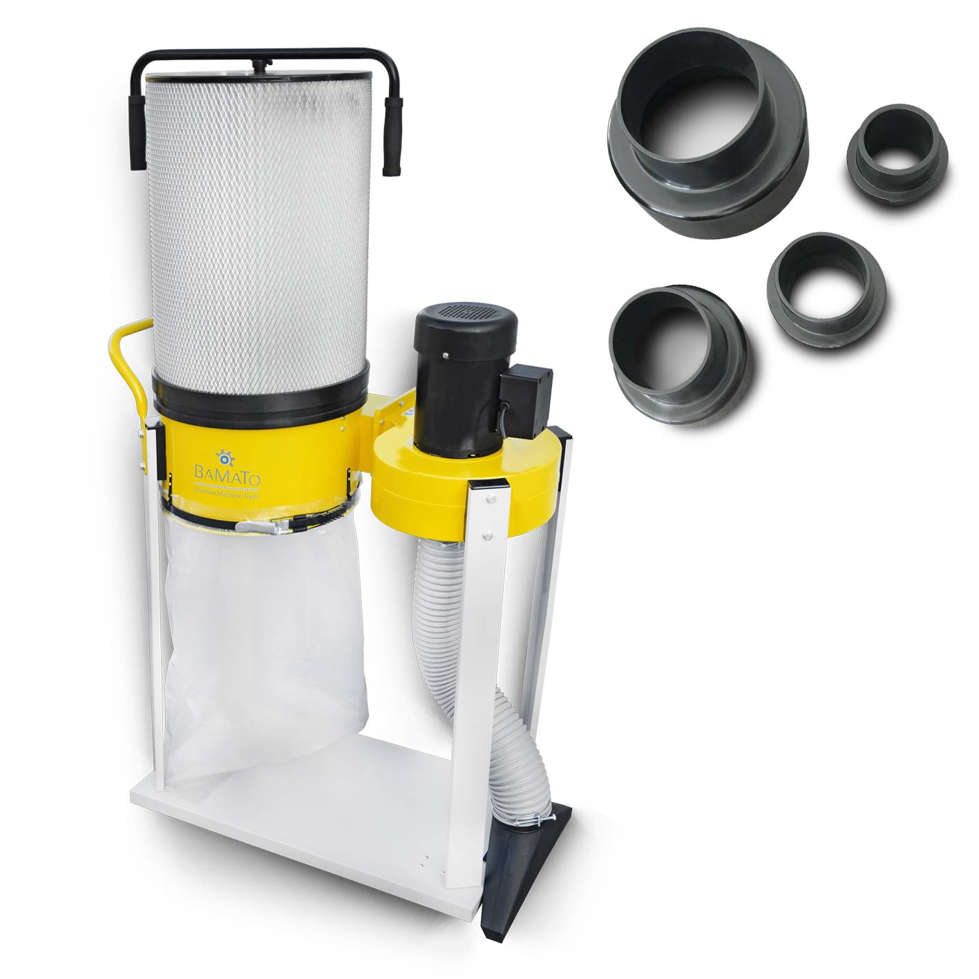 BAMATO Absauganlage AB-1500CF mit Feinstaubfilter und Adapter Set (230V)
