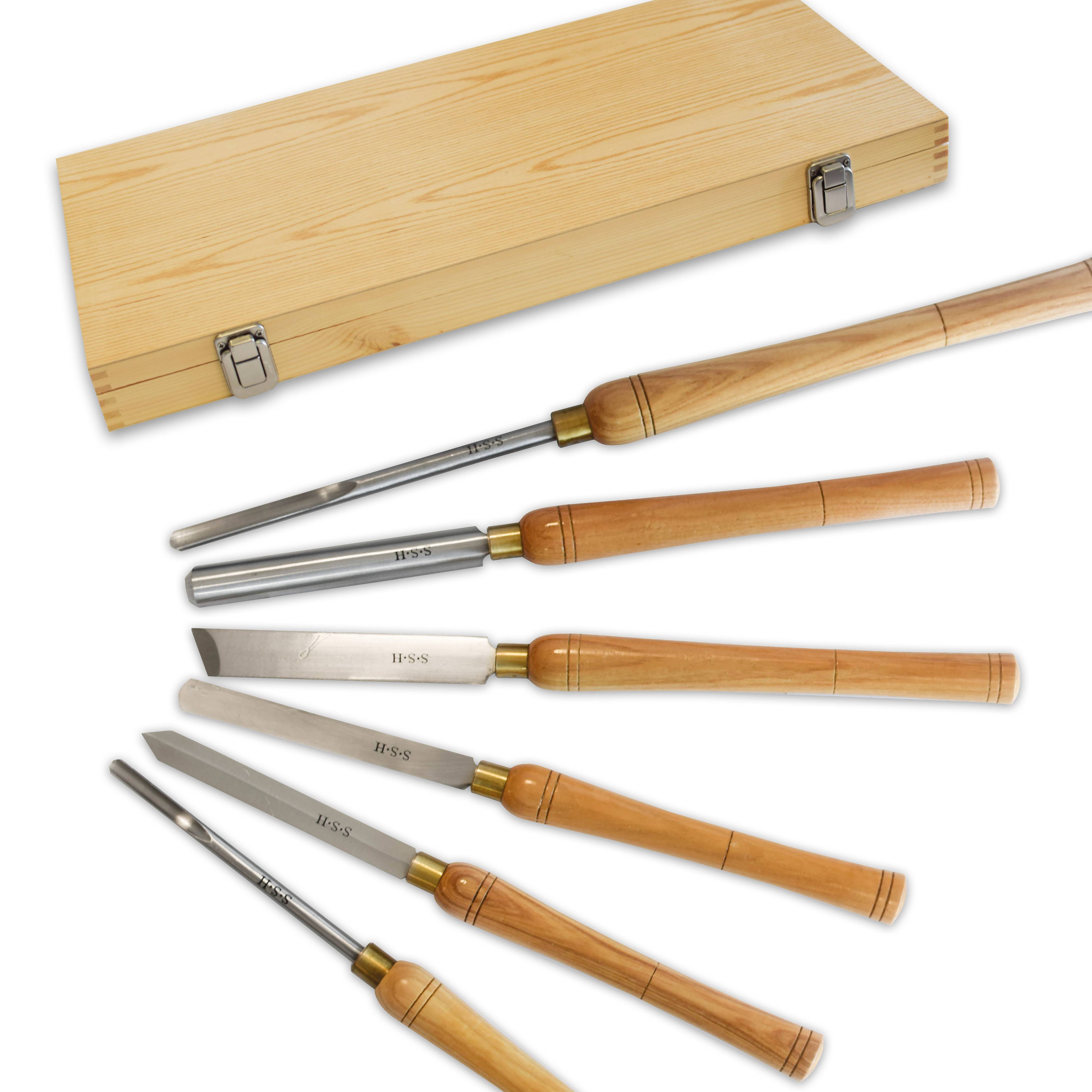 BAMATO Drechselmaschine WL-460V mit 6-tlg. HSS-Drechselsatz