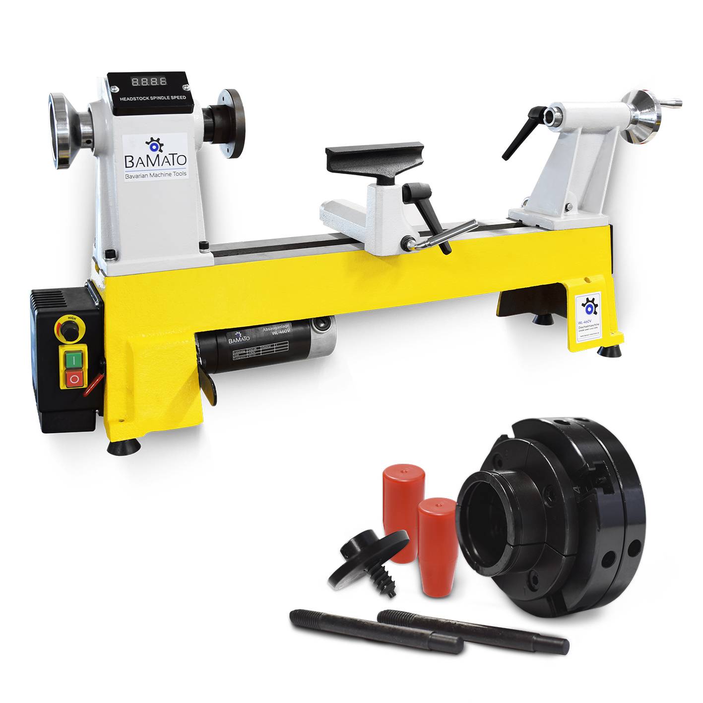 BAMATO Drechselmaschine WL-460V mit 4-Backenfutter
