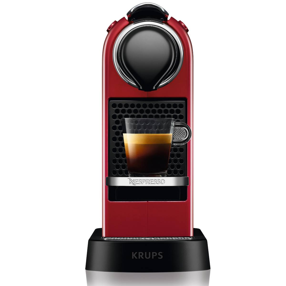 KRUPS Kapselmaschine Nespresso CITIZ CHERRY RED Kaffeemaschine + Welcome Pack