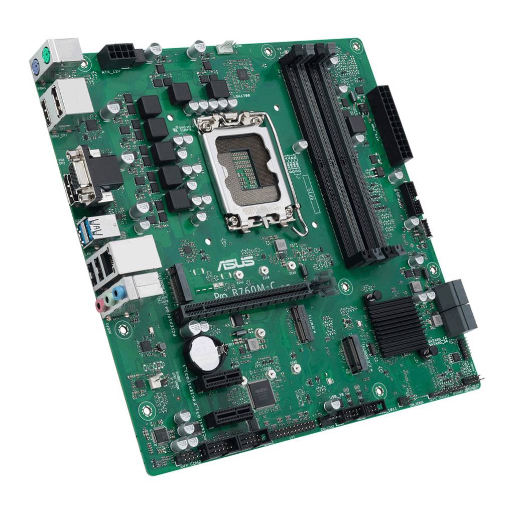 ASUS Pro B760M-C-CSM - Motherboard - micro ATX - LGA1700-Sockel - B760 Chipsatz - USB 3.2 Gen 1, USB-C 3.2 Gen 1 - Gigab
