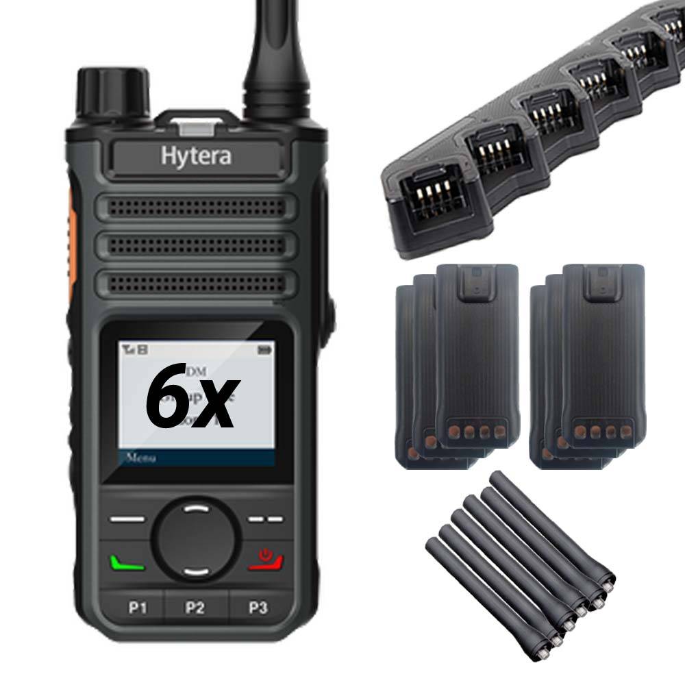 Hytera BP565 Set aus 6 Handfunkgeräten VHF - Mehrfachladegerät BP565V1