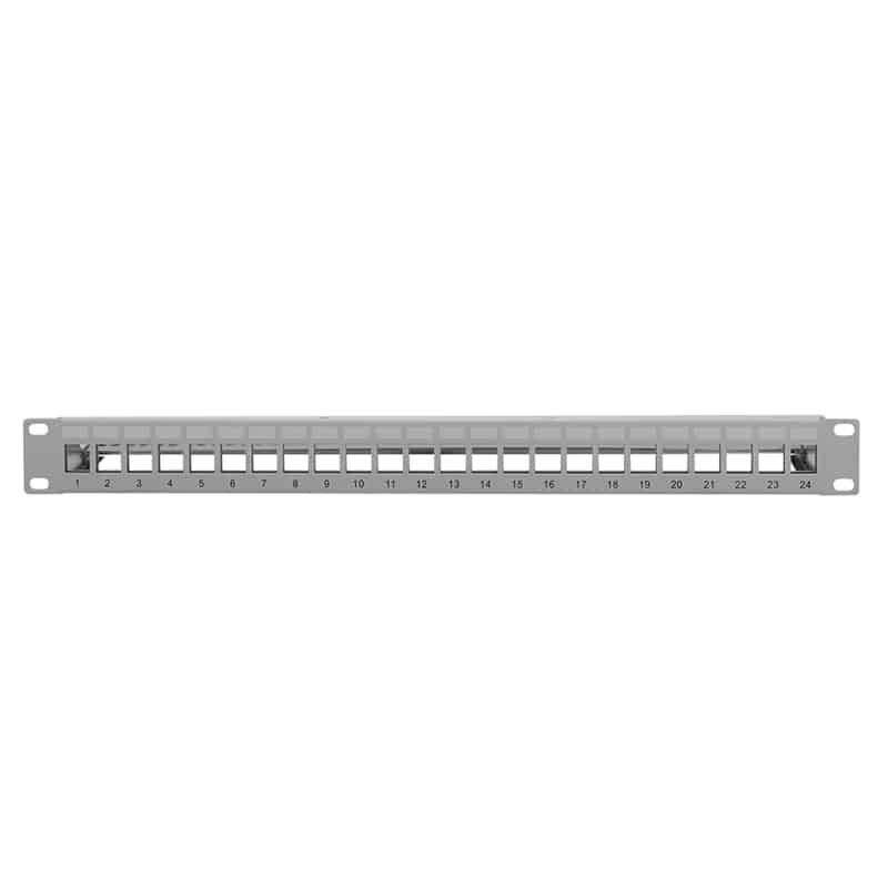 LOGILINK Patchpanel NK4057, 19", 24 Keystone-Module, weiß