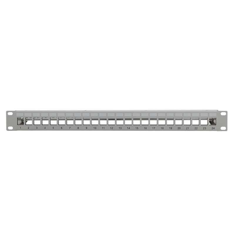 LOGILINK Patchpanel NK4057, 19", 24 Keystone-Module, weiß