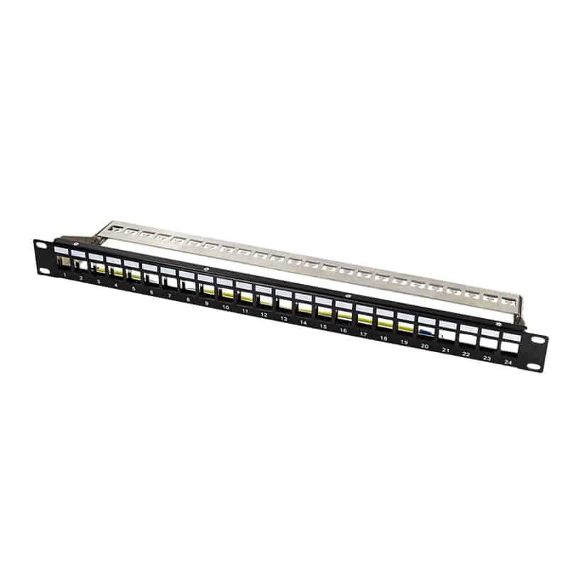 LOGILINK Patchpanel NK4058, 19",24 Keystone-Module, schwarz