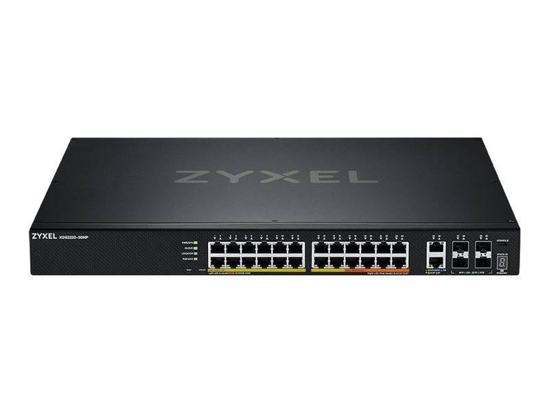 Zyxel XGS2220 Series XGS2220-30HP - Switch - 24-Port GbE L3 Access, NebulaFLEX Cloud, mit 6 10G Uplink - managed - 16 x