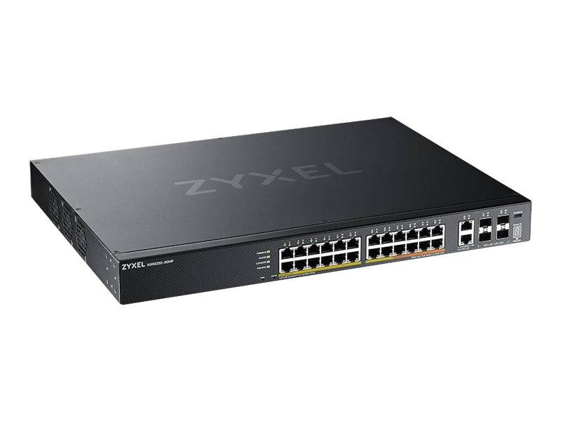 Zyxel XGS2220 Series XGS2220-30HP - Switch - 24-Port GbE L3 Access, NebulaFLEX Cloud, mit 6 10G Uplink - managed - 16 x
