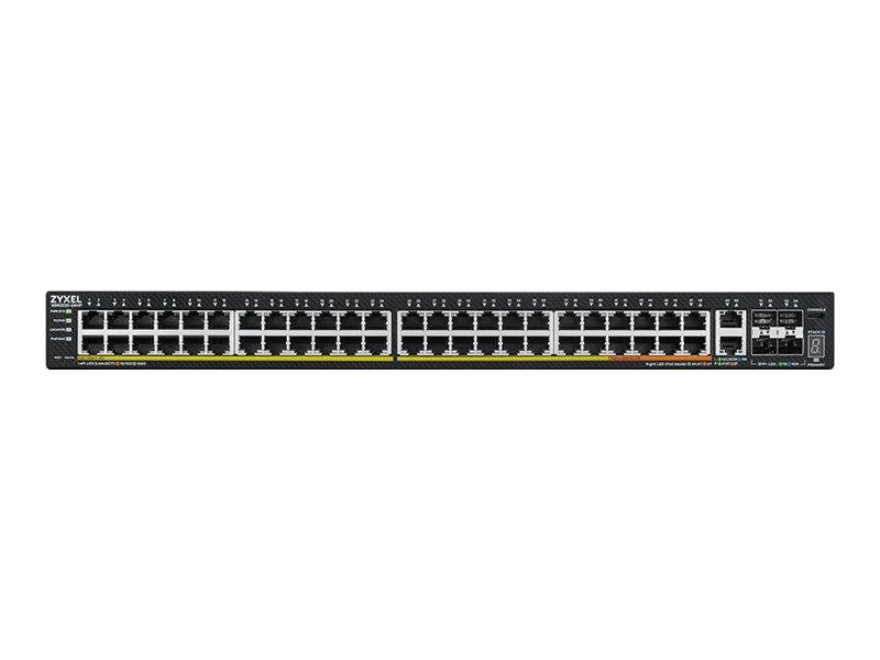 Zyxel XGS2220 Series XGS2220-54HP - Switch - 48 Port GbE L3 Access, NebulaFLEX Cloud, mit 6 10G Uplink - managed - 40 x