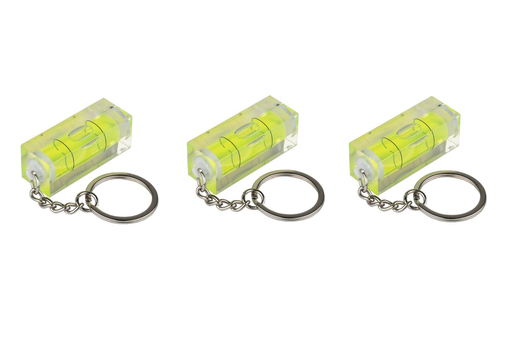 kabelmeister® Wasserwaage mit Schlüsselanhänger - 3er-Set