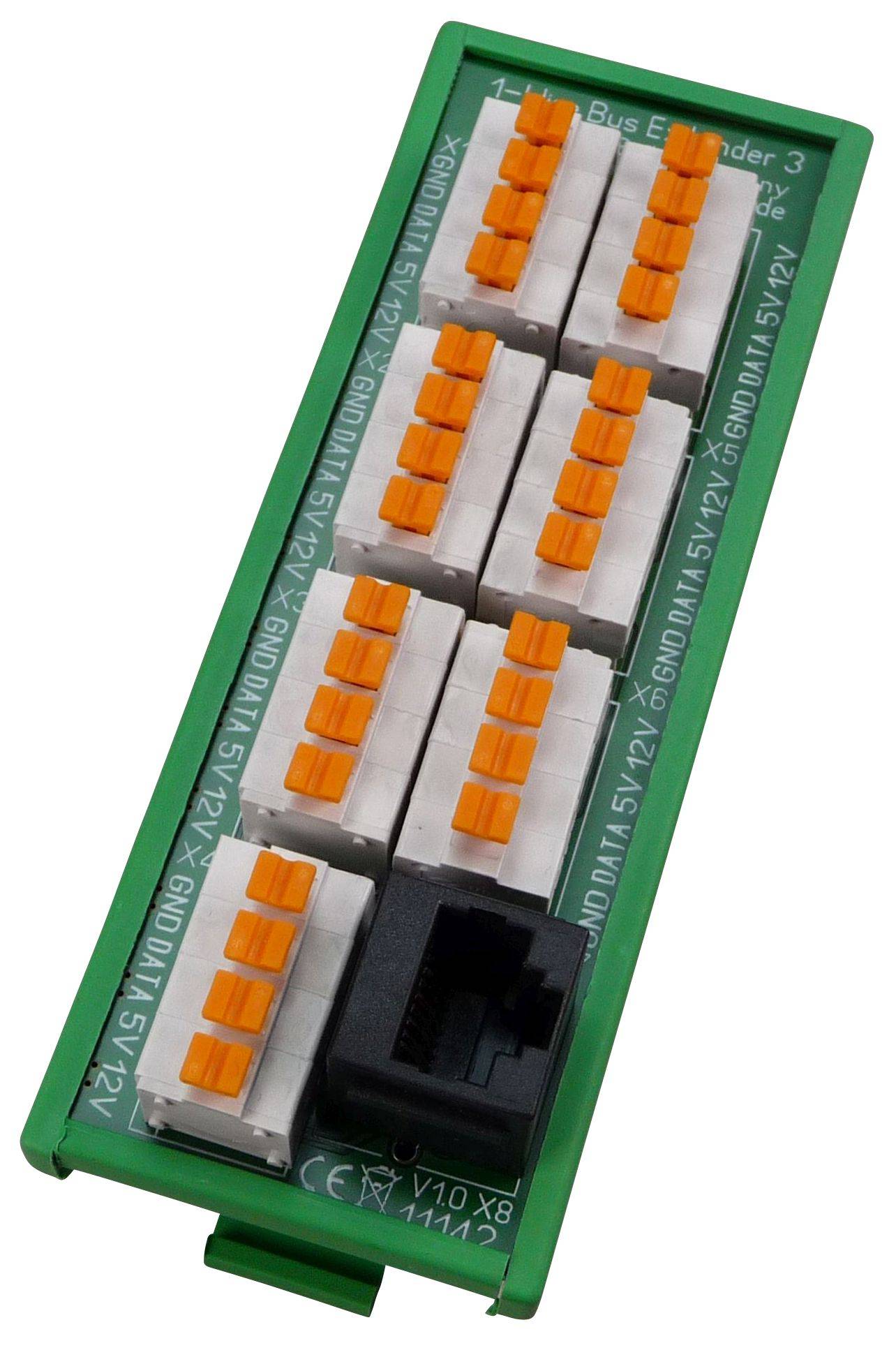 1-Wire Verteiler 3, Stern-Bustopologie mit Push-In-Klemmen