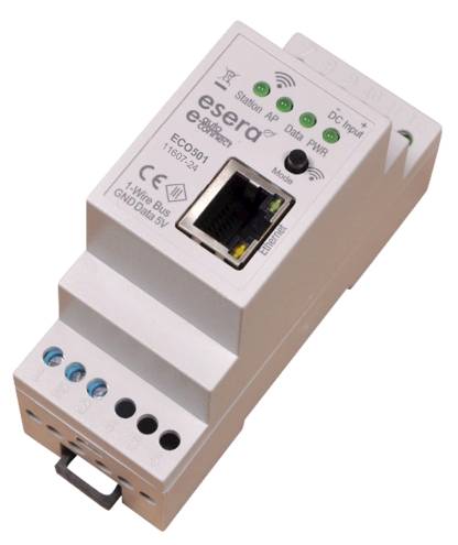 ECO 501 Pro Zentraleinheit Industrial 1-Wire Sensor-Gateway, MODBUS/TCP, MQTT