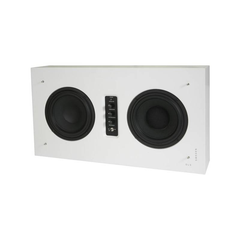 DLS Flatsub Stereo-One, aktiver Wand-Subwoofer, weiß 1 Stück B-Ware