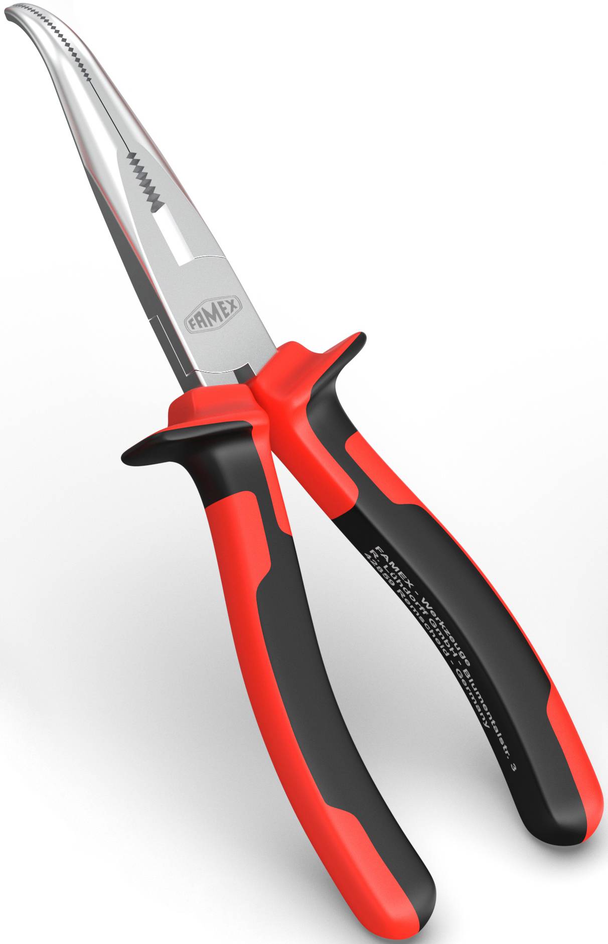 FAMEX 3155 Telefonzange gebogen - mit zusätzlich induktiv gehärteten Schneiden - 200mm