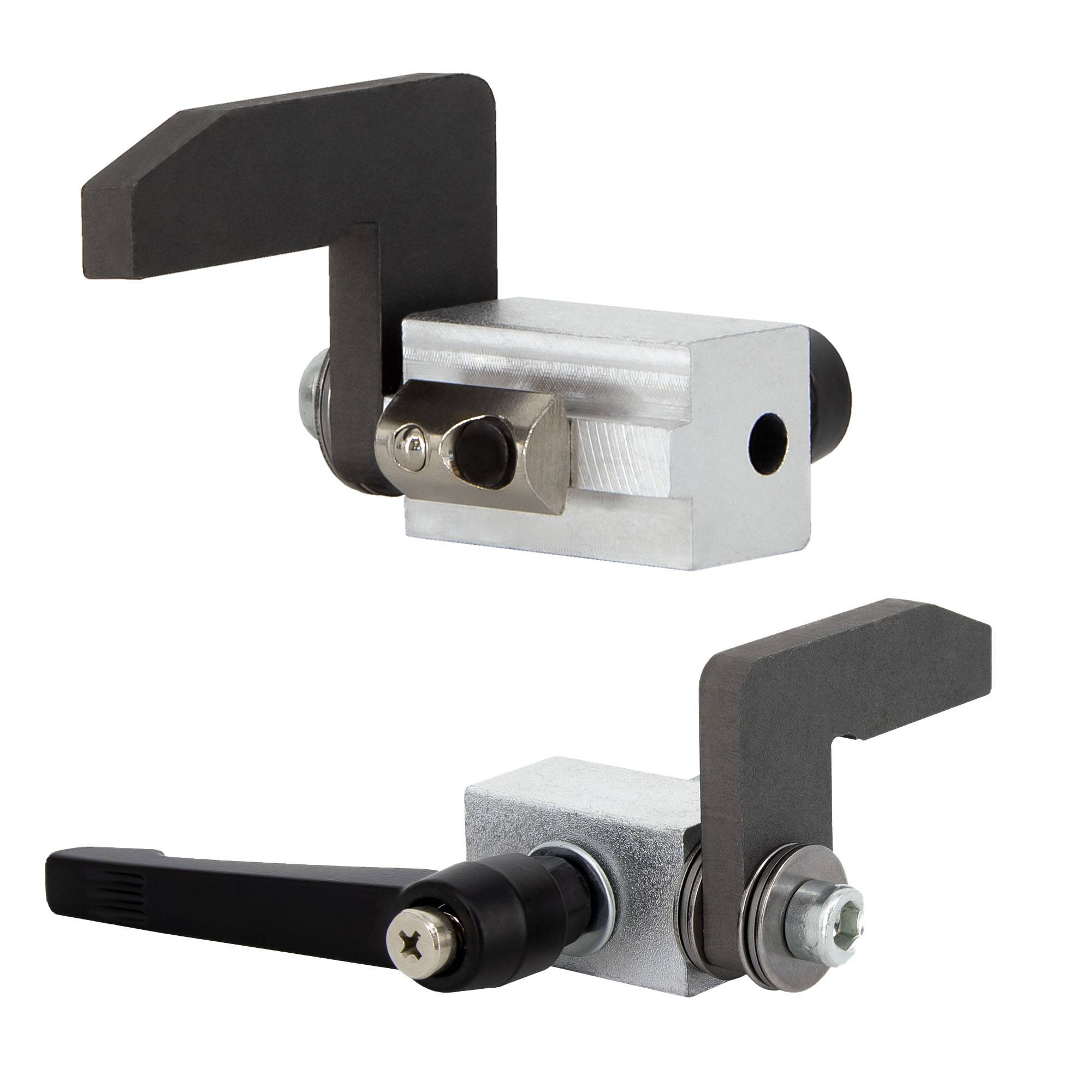 SCHMIDT systemprofile Längenanschlag D 2m Aluminium-Profil Säge-Anschlag Links-Rechts Maßband 2x Ablängklappe