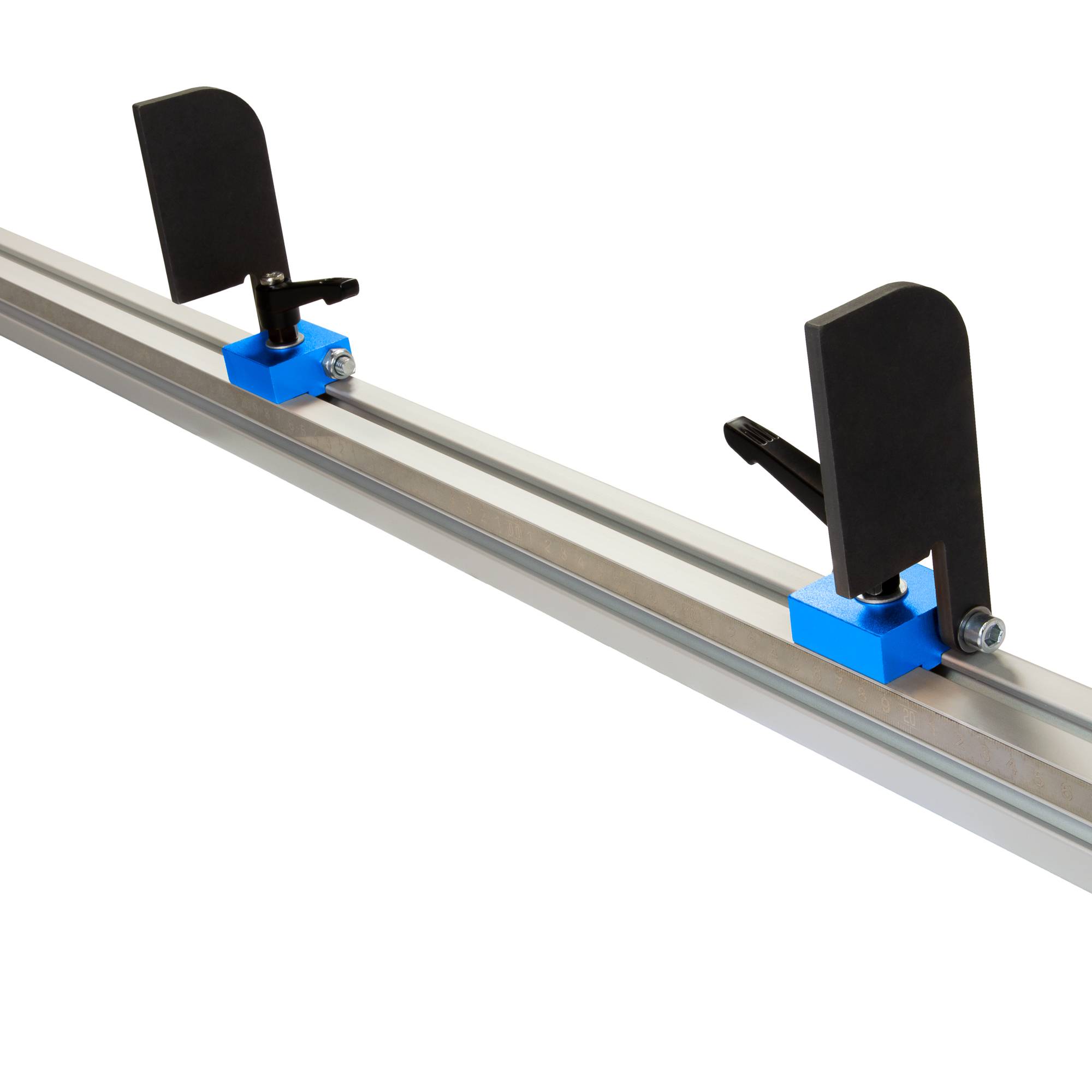 SCHMIDT systemprofile Längenanschlag C 2m Aluminium-Profil Säge-Anschlag 1m-1m Mitte Maßband 2x Ablängklappe