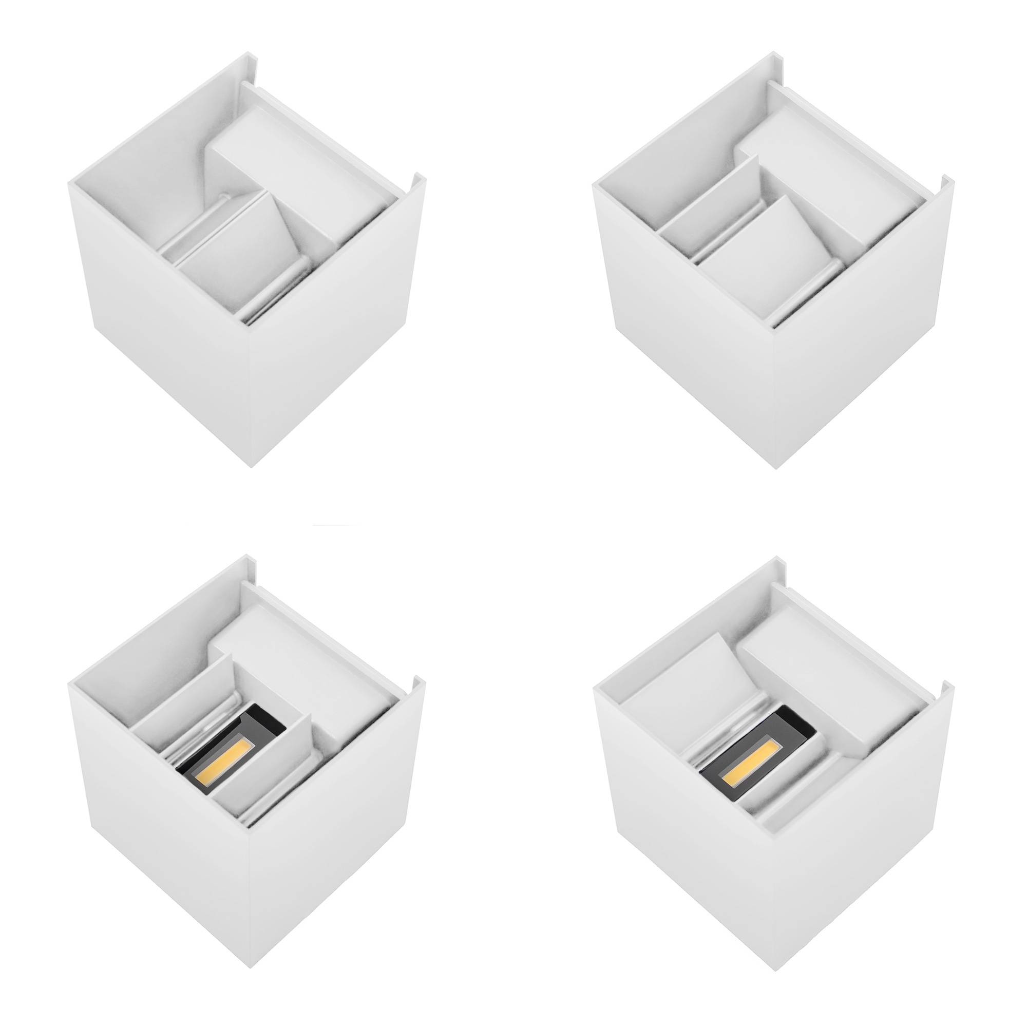 PremiumX Wandleuchte LWS12W LED Weiß 12W 820 LM Wandlampe Leuchte Lampe Innen Außen IP65