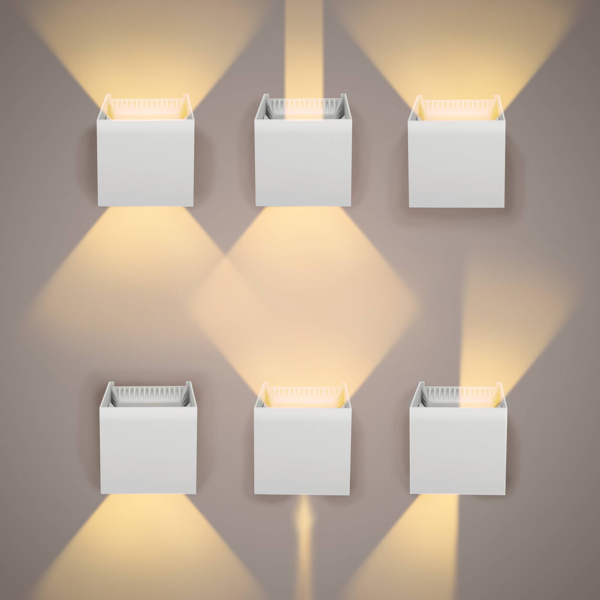 PremiumX Wandleuchte LWS20W LED Weiß 20W 1420 LM Wandlampe Leuchte Lampe Innen Außen IP65