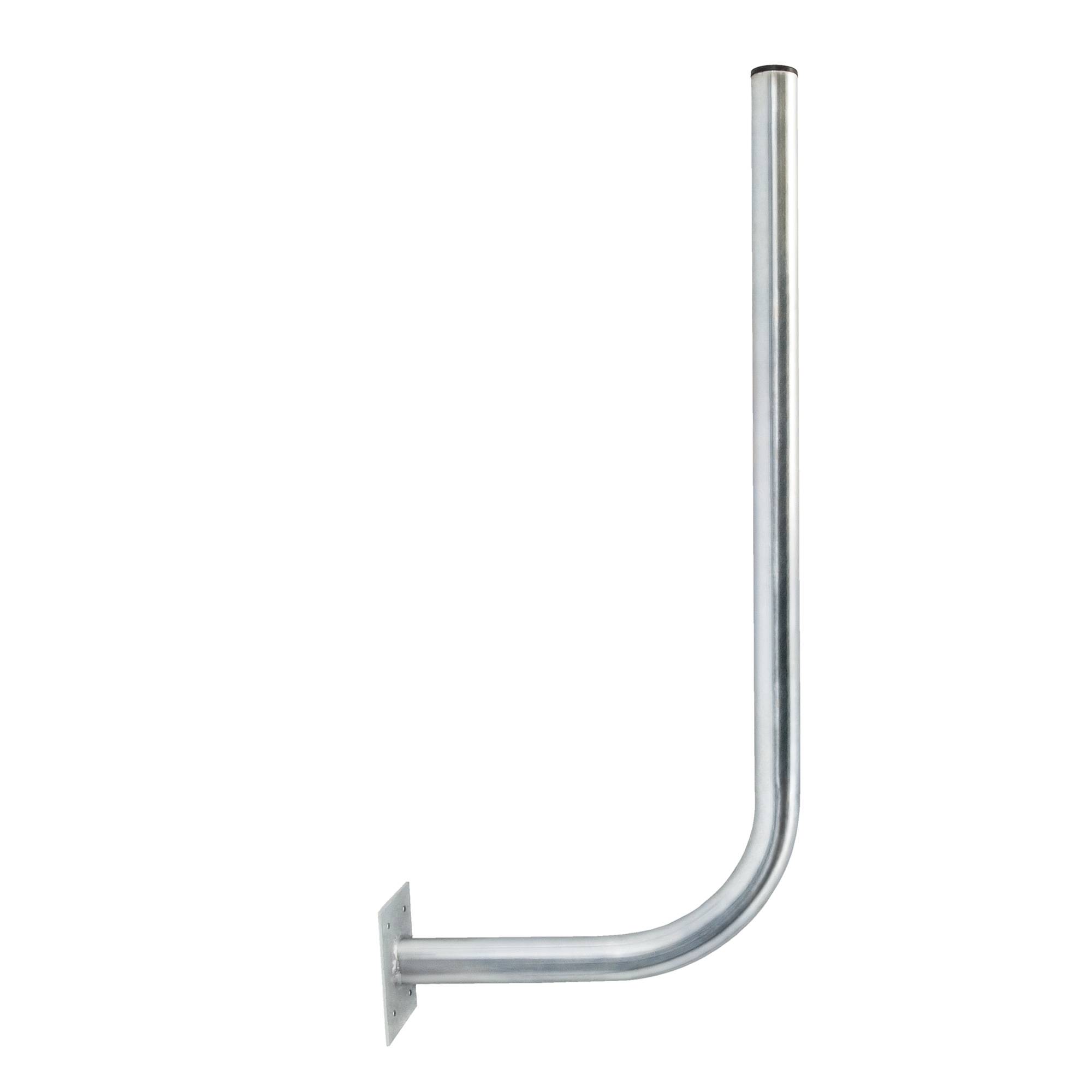 PremiumX 30cm Wandhalter 70cm Mast Stahl verzinkt Ø 38mm Wand-Halterung extra lang
