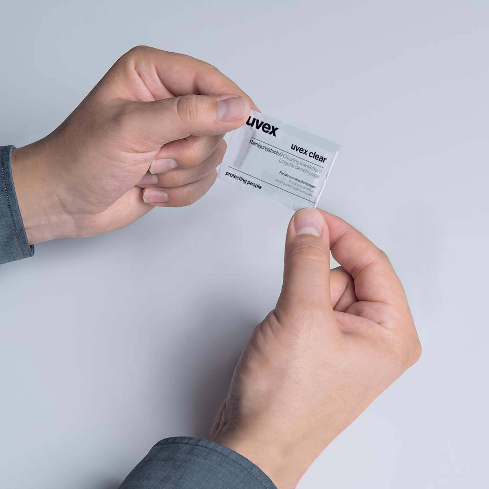 uvex Feuchtreinigungstücher für Brillen 100 Stück