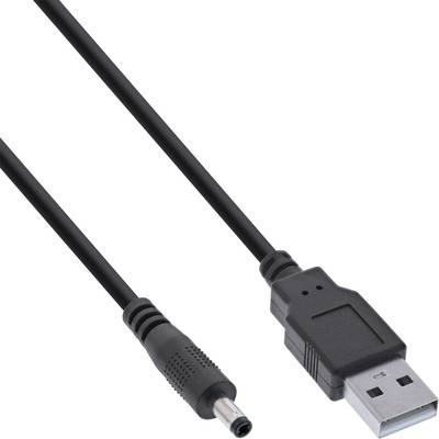 InLine® USB DC Stromadapterkabel, USB A Stecker zu DC 4,0x1,70mm Hohlstecker Kabel Stromkabel DC- &