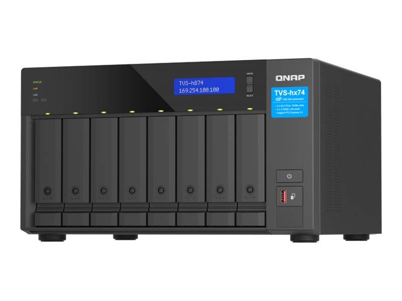 QNAP TVS-H874 - NAS-Server - 8 Schächte - SATA 6Gb/s - RAID RAID 0 - 1 - 5 - 6 -