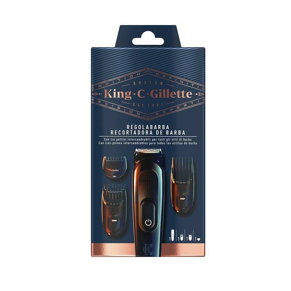 GILLETTE KING beard trimmer + 3 combs