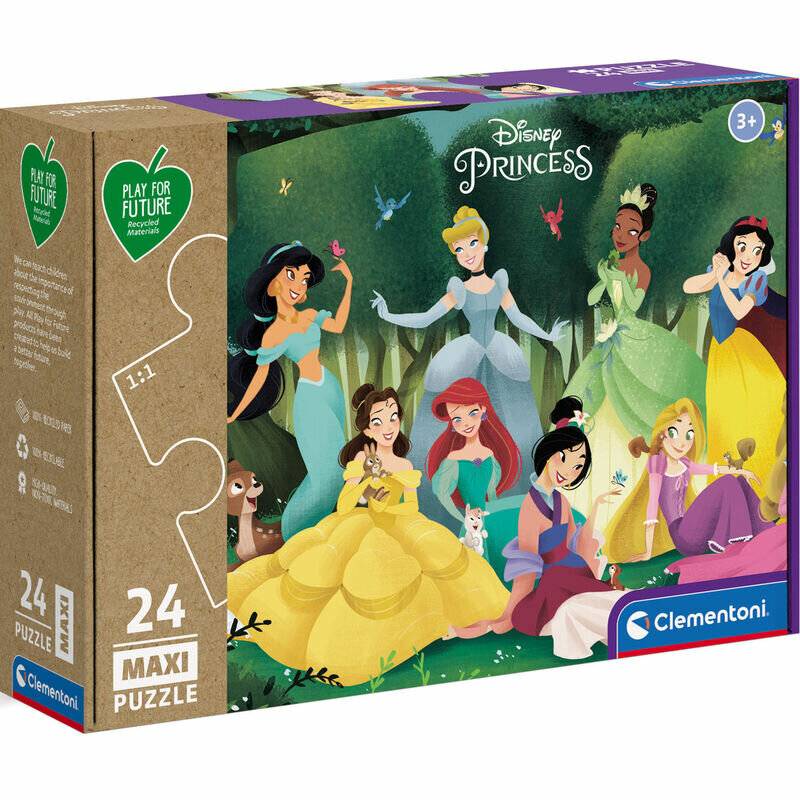 Clementoni 20257 - Princess - 24 Teile Puzzle - Special Series Puzzle - Maxi Play for Future