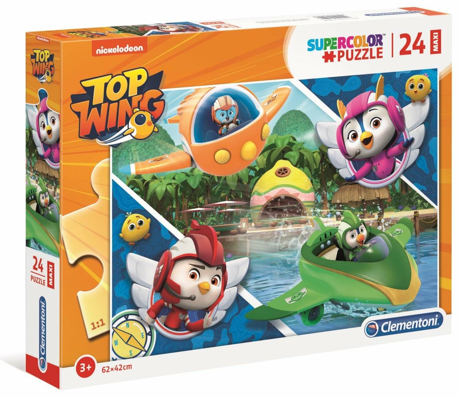 Clementoni 28514 - Top Wing - 24 Teile Maxi Puzzle - Supercolor