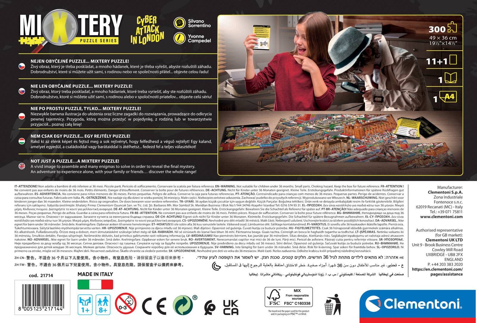 Clementoni Mystery Puzzle Hacker in London, 300Stück.