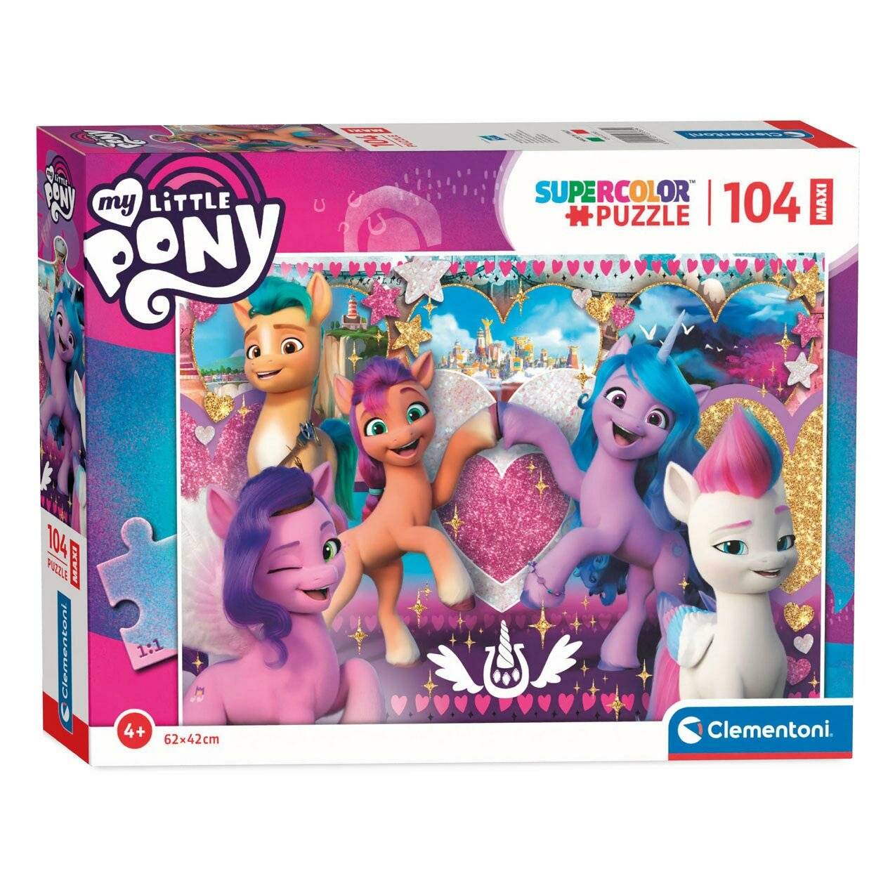 Clementoni Maxi Puzzle My Little Pony Heart, 104 Teile.