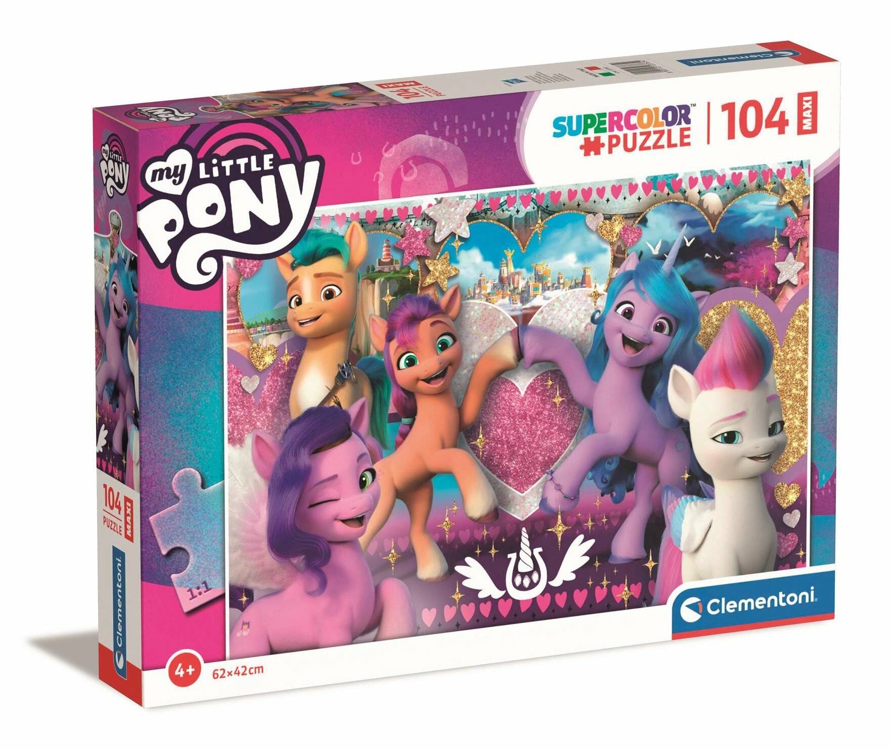 Clementoni Maxi Puzzle My Little Pony Heart, 104 Teile.