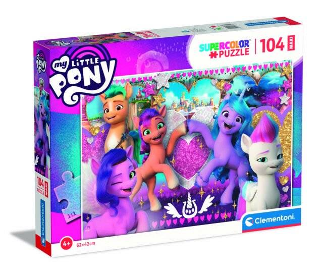 Clementoni Maxi Puzzle My Little Pony Heart, 104 Teile.