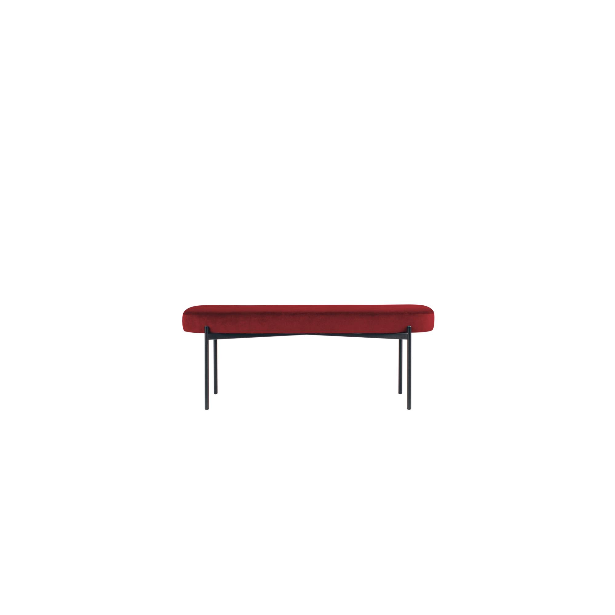 Sitzbank GAIA GBOLV.01.18 L Samt schwarz/rot