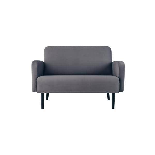 Sofa LISBOA LC2PT.01.14 2 Sitzer Stoff schwarz/grau