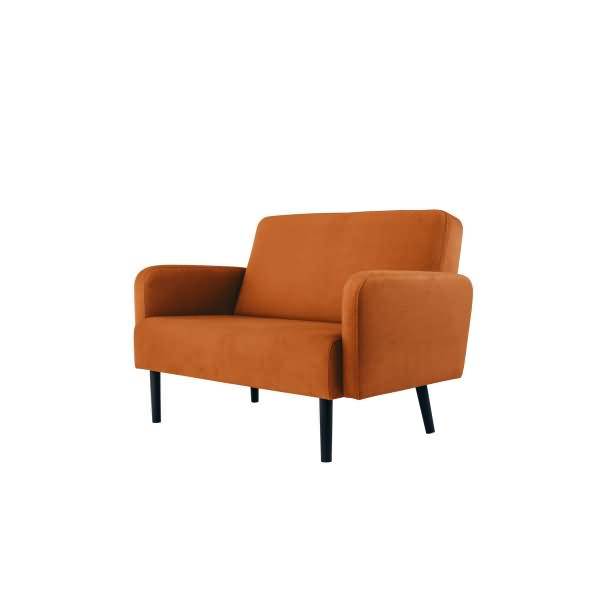 Sofa LISBOA LC2PT.01.16 2 Sitzer Stoff schwarz/braun