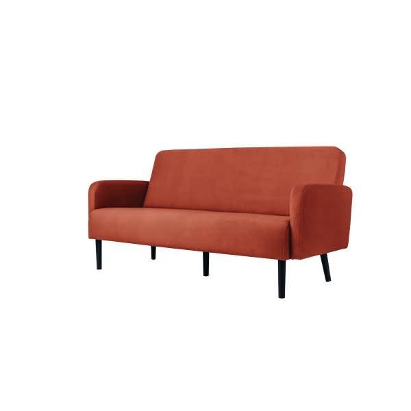 Sofa LISBOA LC3PT.01.16 3Sitzer Stoff schwarz/braun