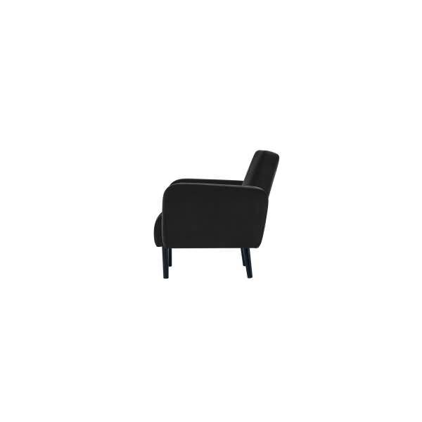 Sofa LISBOA LC2PV.01.01 2 Sitzer Samt schwarz/schwarz
