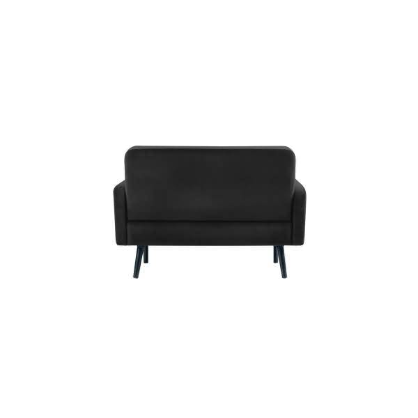 Sofa LISBOA LC2PV.01.01 2 Sitzer Samt schwarz/schwarz