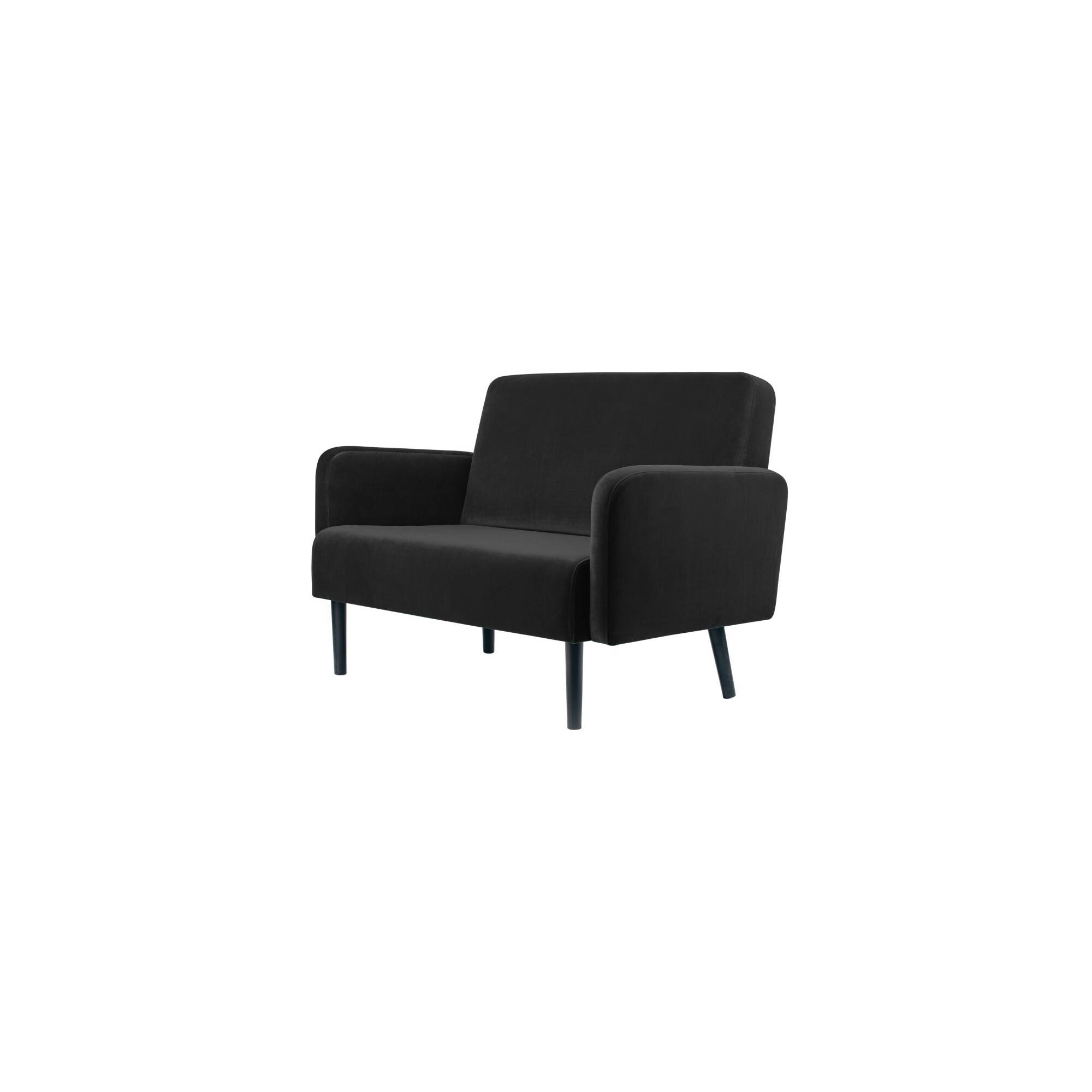 Paperflow Sofa LISBOA LC2PV.01.01 2Sitzer Samt sw/sw