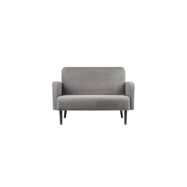 Sofa LISBOA LC2PV.01.02 2 Sitzer Samt schwarz/grau