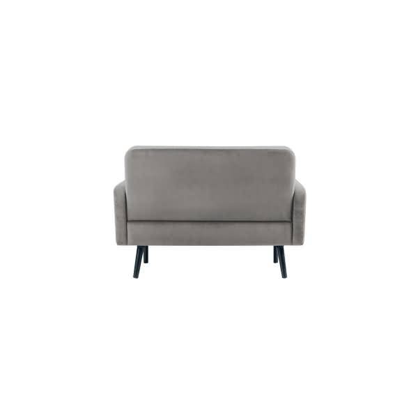 Sofa LISBOA LC2PV.01.02 2 Sitzer Samt schwarz/grau