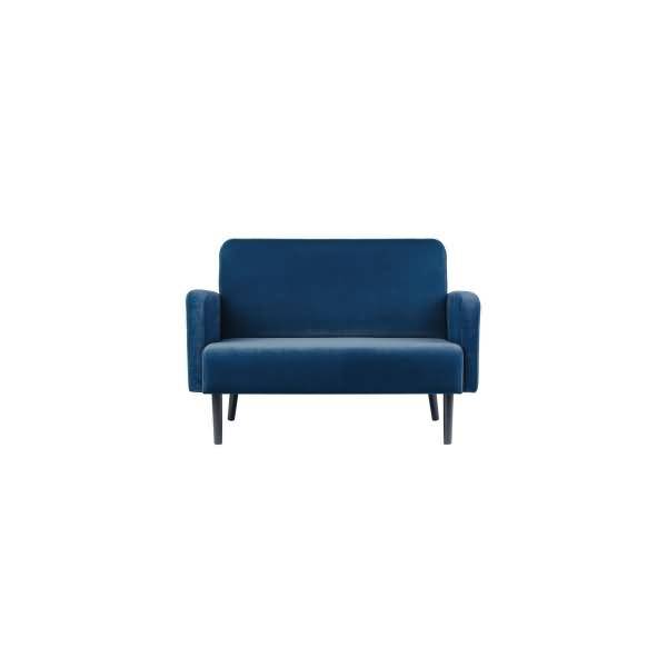 Sofa LISBOA LC2PV.01.06 2 Sitzer Samt schwarz/blau