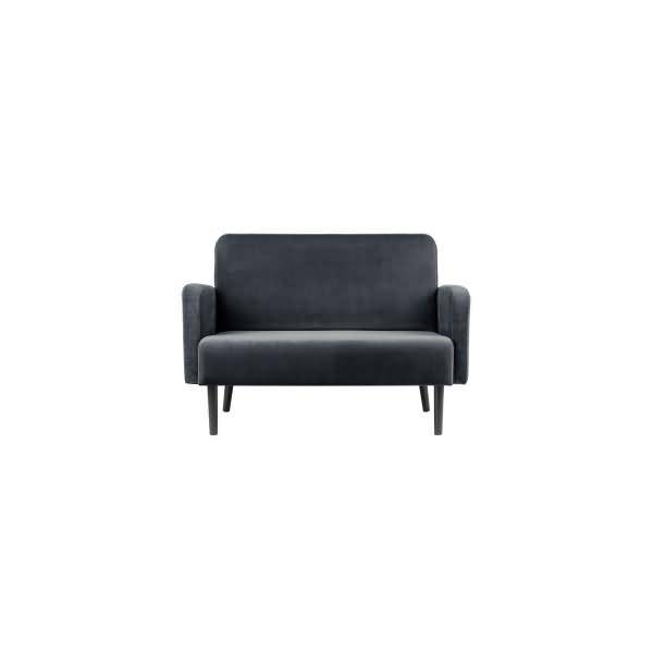 Sofa LISBOA LC2PV.01.11 2 Sitzer Samt schwarz/anthrazit