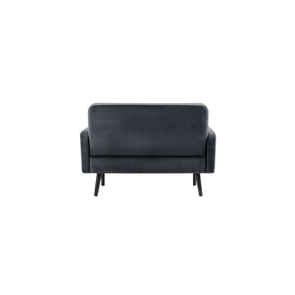 Sofa LISBOA LC2PV.01.11 2 Sitzer Samt schwarz/anthrazit