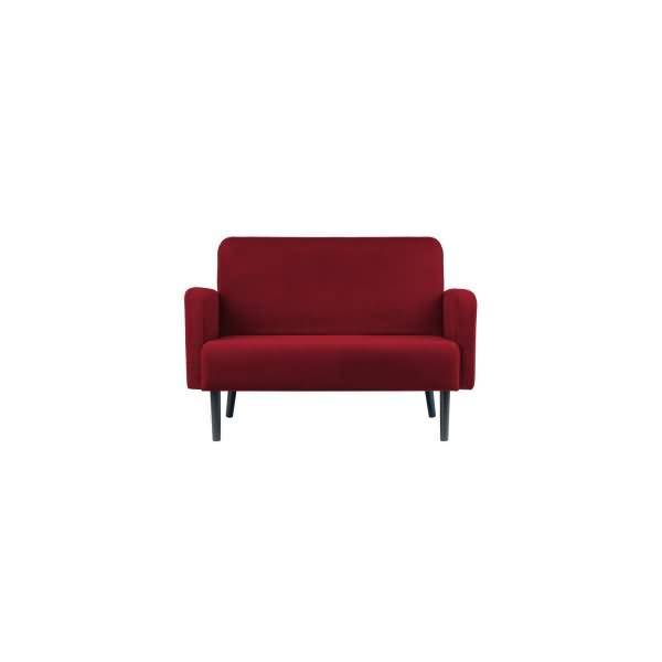 Sofa LISBOA LC2PV.01.18 2 Sitzer Samt schwarz/rot
