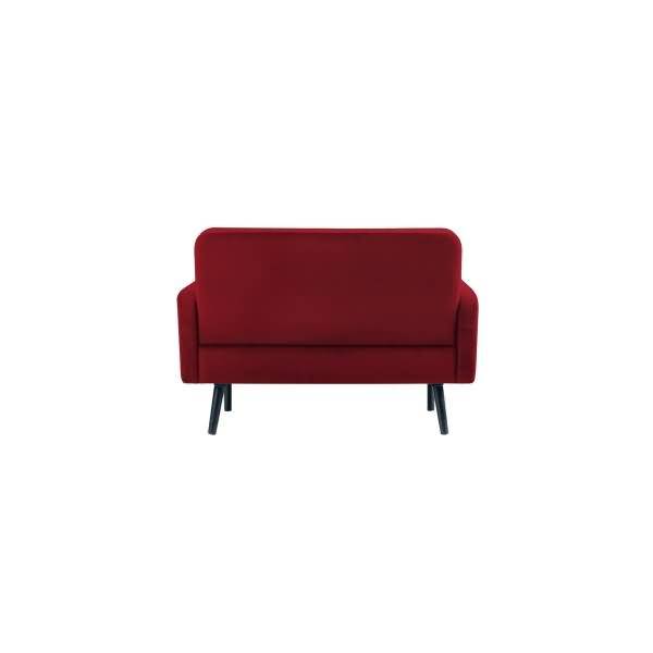 Sofa LISBOA LC2PV.01.18 2 Sitzer Samt schwarz/rot
